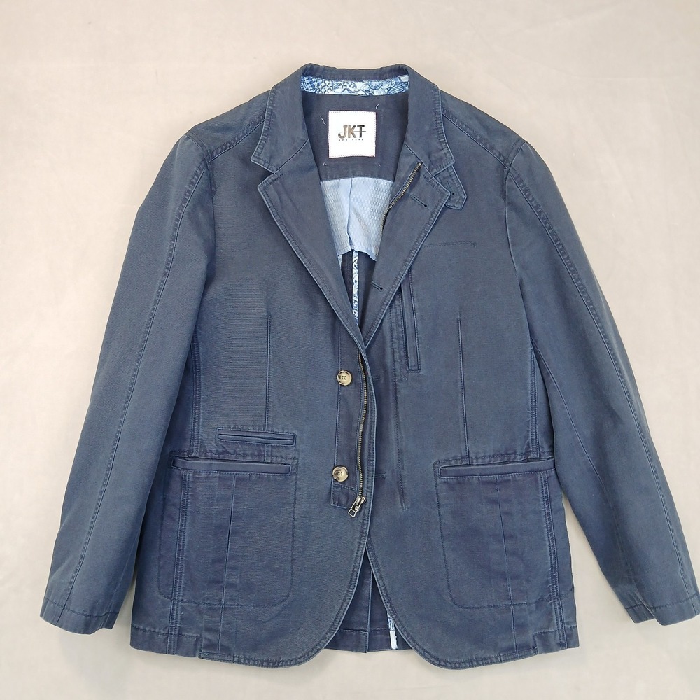 JKT New York 40R‎ Mens Field Jacket Blazer Full Zip Utility Unstructured 19x29